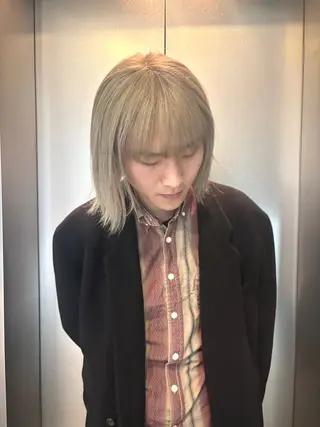 ミディアム メンズ IO/ブリーチカラー 特化美容師✨のヘアスタイル