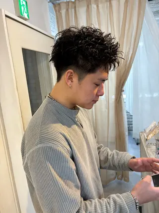 ショート パーマ メンズ 💈メンズ短髪特化 ✂︎伊藤大輝💈のヘアスタイル