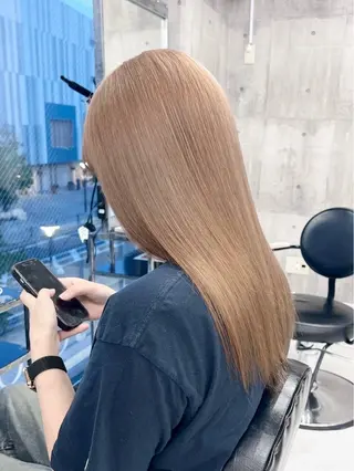 セミロング カラー パーマ ヘアアレンジ メンズ キッズ レイヤー×ハイトーン / mihana🪐のヘアスタイル