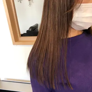 セミロング カラー パーマ ヘアアレンジ 【ツヤ髪美容師】 ツダケイスケのヘアスタイル