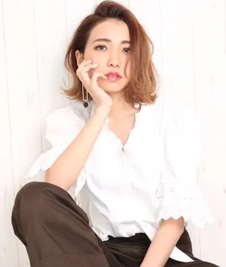カラー レイヤーカット 早崎太生のヘアスタイル