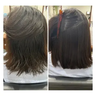 ミディアム パーマ 山田 梓のヘアスタイル