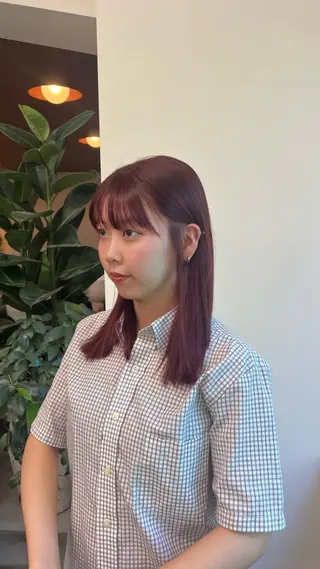 セミロング カラー ミディアムレイヤー/ 艶カラー🎀　emiのヘアスタイル