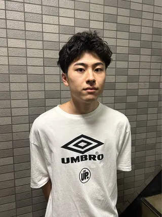 ショート パーマ メンズ 💈メンズ短髪特化 ✂︎伊藤大輝💈のヘアスタイル