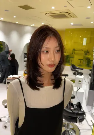 セミロング 한국에English OK🌼unaのヘアスタイル