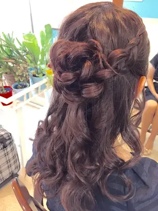 ショート ミディアム セミロング ロング カラー パーマ ヘアアレンジ まつエク 早朝✨ヘアセット 着付け/清水玲歌のヘアスタイル