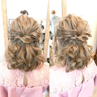 ミディアム ヘアアレンジ 早朝✨ヘアセット 着付け/清水玲歌のヘアスタイル