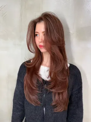 ロング 韓国✖️網紅🖤 パーマYURIYAのヘアスタイル