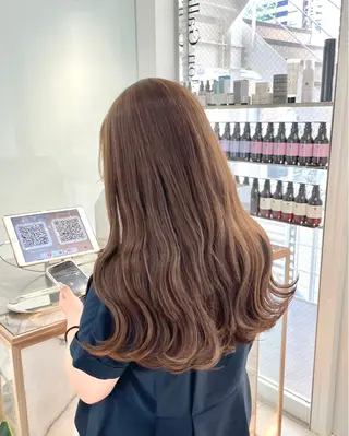 ロング カラー ツヤ髪/透け感ヘア 💎Nokaのヘアスタイル