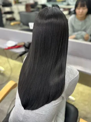 ロング カラー 髪質改善🩵縮毛矯正 代々木/木下のヘアスタイル