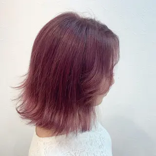 ミディアム カラー 無料カットモデル募集 BLINK京橋店のヘアスタイル