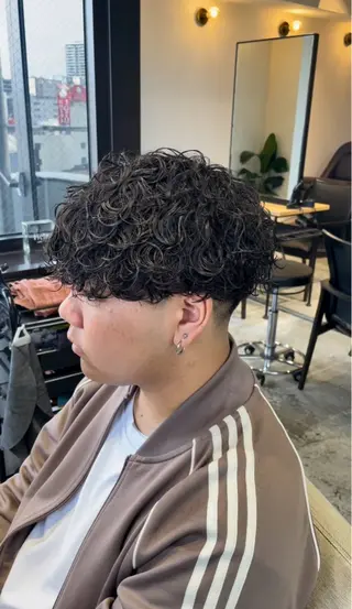 ショート パーマ メンズ メンズパーマ梅田 ・川副史晶のヘアスタイル