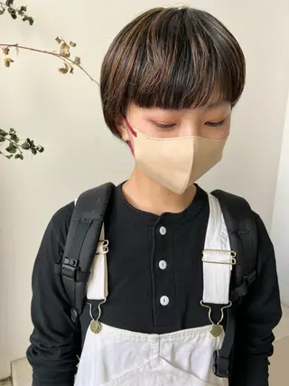 ショート カラー 顔周りカット/透明感 カラー✂️MEIのヘアスタイル
