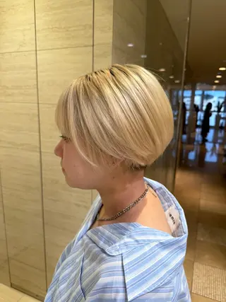 ショート SANA/ツヤカラー /カット大船のヘアスタイル