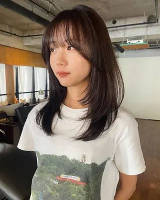 ミディアム ☁️透明感カラー× レイヤー ☁️ノアのヘアスタイル