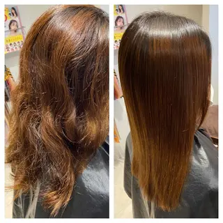 セミロング 代表　しみず としやのヘアスタイル