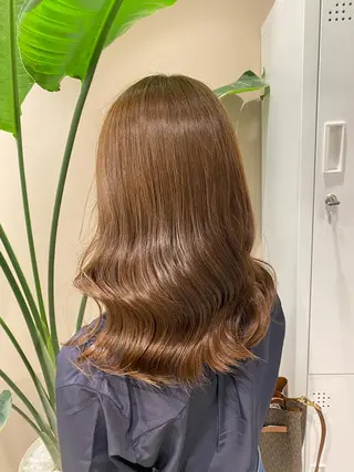 ロング カラー ヘアアレンジ 渋谷/原宿♡PELE 縮毛矯正/ストレートのヘアスタイル