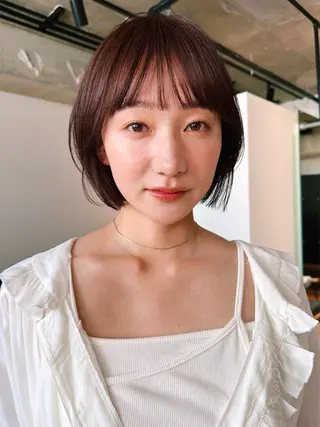 ショート カラー パーマ 🫧小顔×似合わせ× 透明感カラー🫧のヘアスタイル