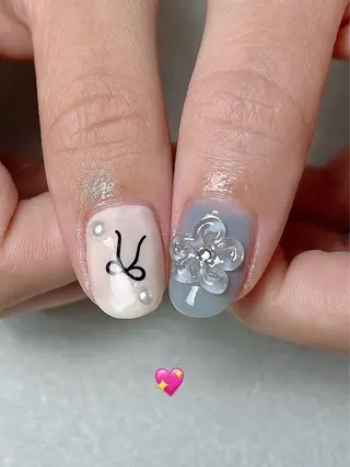 ネイル tsumeya ゆるかわ手描きネイルのネイルデザイン