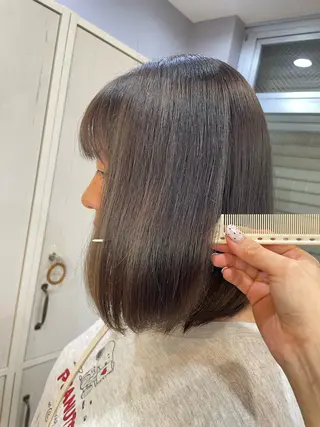 ショート レイヤー/透けカラー ✨KANAのヘアスタイル