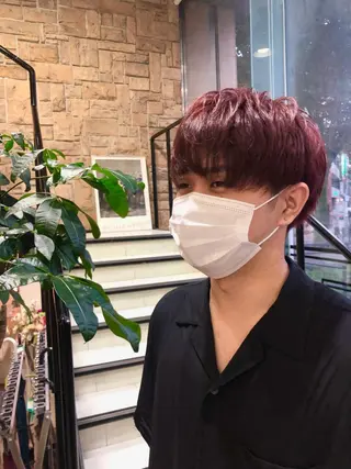 ショート カラー メンズ チャンモリパーマ/韓 国/Minami🦋のヘアスタイル