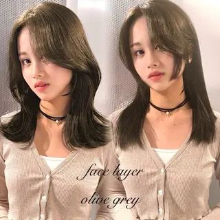 セミロング 森 隆秀/韓国ヘアのヘアスタイル