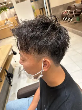 ショート パーマ メンズ 💈メンズ特化 美容師サキ💈のヘアスタイル