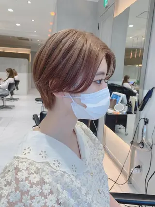 ショート オリーブ カラー✨有坂映哉のヘアスタイル