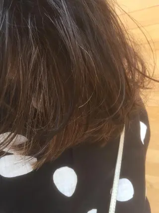 ミディアム カラー パーマ ヘアアレンジ 【白髪ぼかし 専門GBG】自由が丘のヘアスタイル