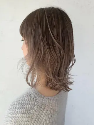 ミディアム カラー パーマ ヘアアレンジ ITbyALBUM 中野店のヘアスタイル