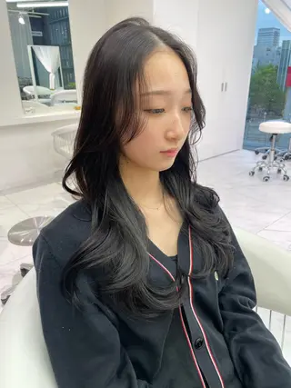 ロング カラー 名古屋ダブルカラー DEAN石川理子のヘアスタイル