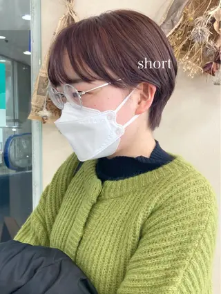ショート カラー 初めてのショート お任せください✂️のヘアスタイル