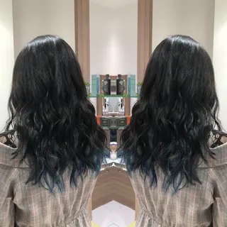 セミロング カラー 韓国レイヤー×透明感 カラー/山崎一輝のヘアスタイル