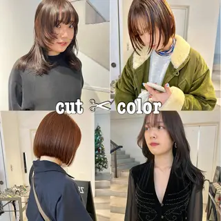 ショート カラー 顔周りカット/透明感 カラー✂️MEIのヘアスタイル