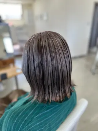 ミディアム カラー 💜推しインナー カラー/菊池柊真💜のヘアスタイル