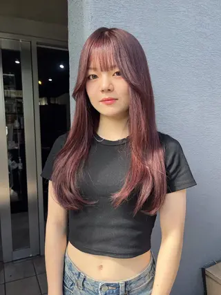 ロング カラー ミルクティーベージュ ブリーチ　店長　清水のヘアスタイル