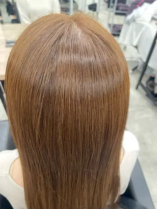 ロング カラー ヘアアレンジ 🎈ブリーチなし暖色 カラー/レッド/ゆいのヘアスタイル