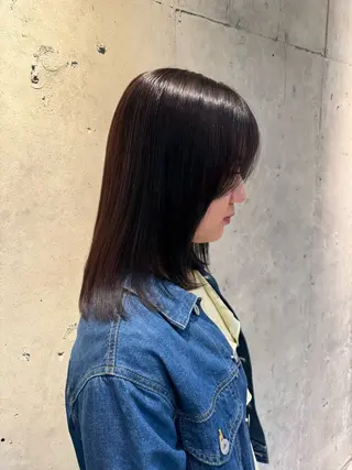 ミディアム ブリーチ/透明感 カラー🖤🪽みさきのヘアスタイル