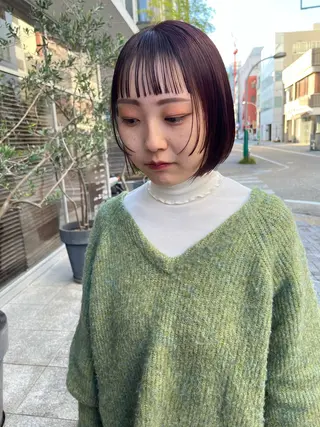 ショート カラー ヘアアレンジ 溝口 ひなこのマツエク・マツパデザイン