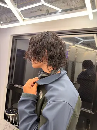 ミディアム パーマ メンズ メンズ特化美容師/ 四辻 凱斗のヘアスタイル