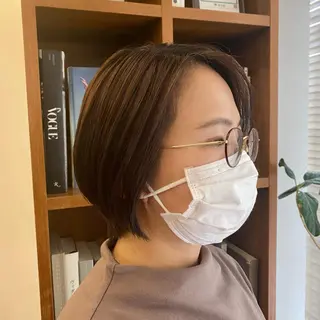 ショート カラー 似合わせレイヤー/ ニュアンスパーマ高倉のヘアスタイル