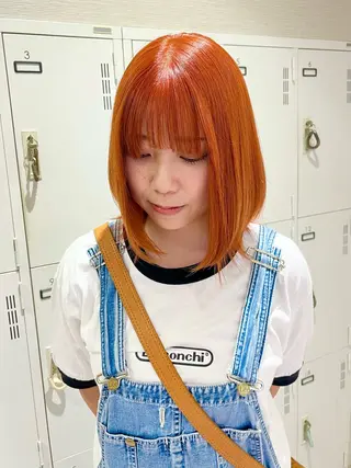 ミディアム カラー ハイトーン 🦋🎶LENのヘアスタイル