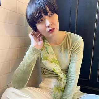 カラー パーマ/透明感カラー 小松のヘアスタイル