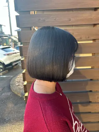 ミディアム 縮毛矯正/柔らかツヤ 質感◎蟹江/吉川清保のヘアスタイル