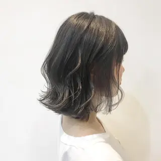 ミディアム カラー 嶋佐 昌大 シマサマオのヘアスタイル