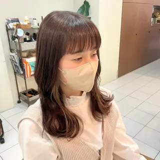 セミロング カラー 透明感カラー/ 寺田千雅子のヘアスタイル