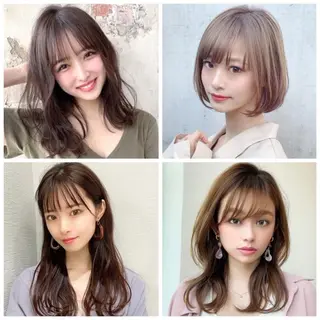 ミディアム カラー 青木 茂樹⭐️ 透明感カラーのヘアスタイル