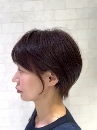ショート カラー ヘアアレンジ 【白髪ぼかしの匠】 【ショートの極】平野のヘアスタイル