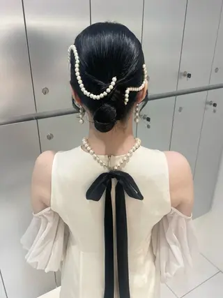 ヘアアレンジ ヘアセット🎀耳つぼ 👂💎MONAMIのヘアスタイル