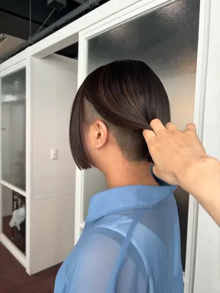 ショート マンツーマン 縮毛矯正/マユコのヘアスタイル
